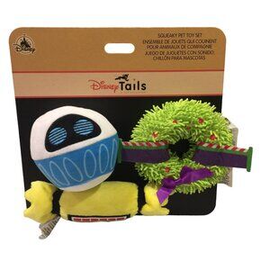 Disney Tails Holiday Wall-E Toy Story Monsters Inc Plush Dog Toys Set of 3